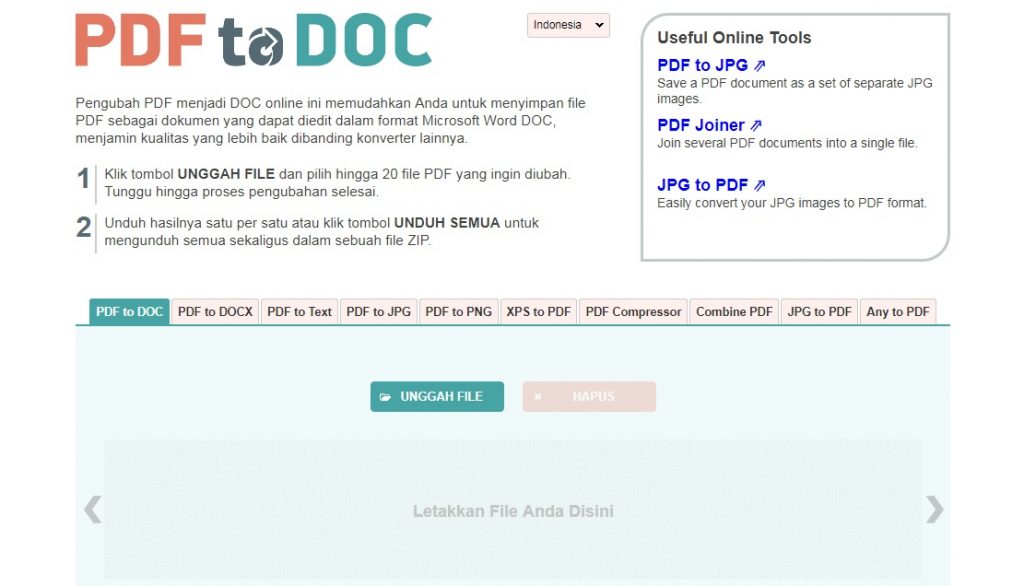 Rekomendasi Situs Untuk Mengubah File PDF Ke Word Terbaik Gratis